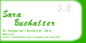 sara buchalter business card